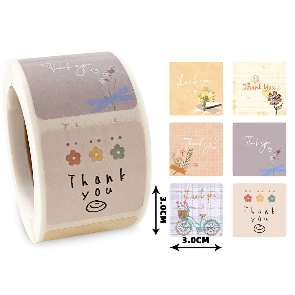 Wedding Sutra - 50-300pcs น่ารักการ์ตูนดอกไม้สติกเกอร์วันหยุด/วันเกิด/งานแต่งงานของขวัญตกแต่งสติกเกอร์เบเกอรี่ซองจดหมายป้าย