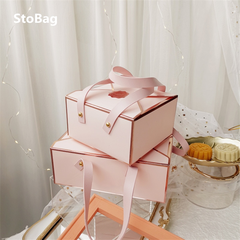 Wedding Sutra - StoBag 5Pcs สไตล์ซองจดหมายสีชมพูของขวัญกล่องบรรจุภัณฑ์ของขวัญวันเกิดสำหรับงานแต่งงานผู้เข้าพักคุกกี้ตกแต่งเปล่ากล่อง