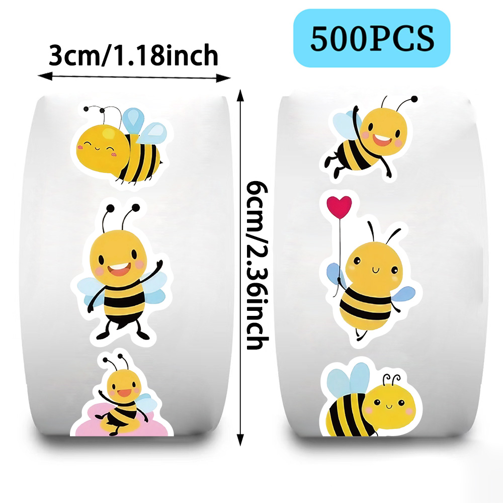 500PCS การ์ตูน Bee สติกเกอร์รา - Wedding Sutra บทวิจารณ์และราคา