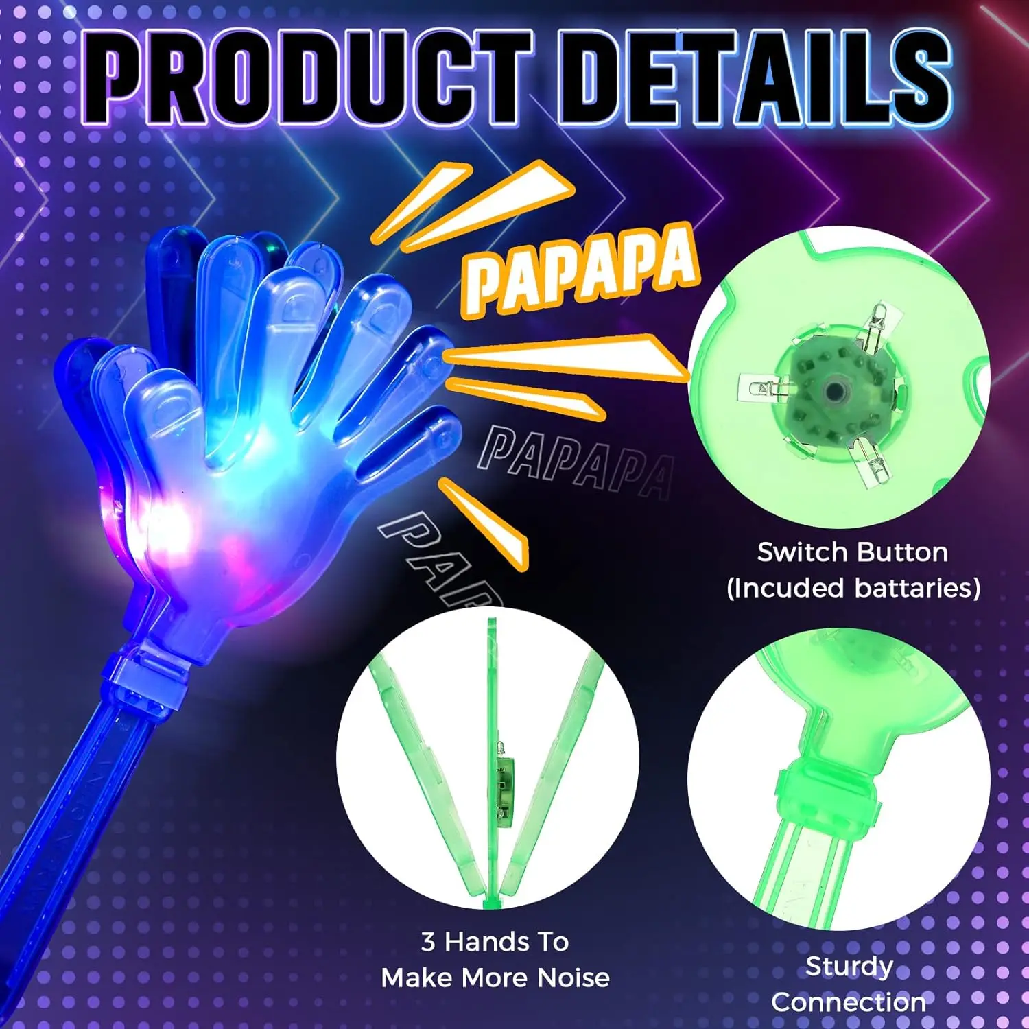 12pcs Hand Clappers Light up L - Wedding Event Supply บทวิจารณ์และราคา