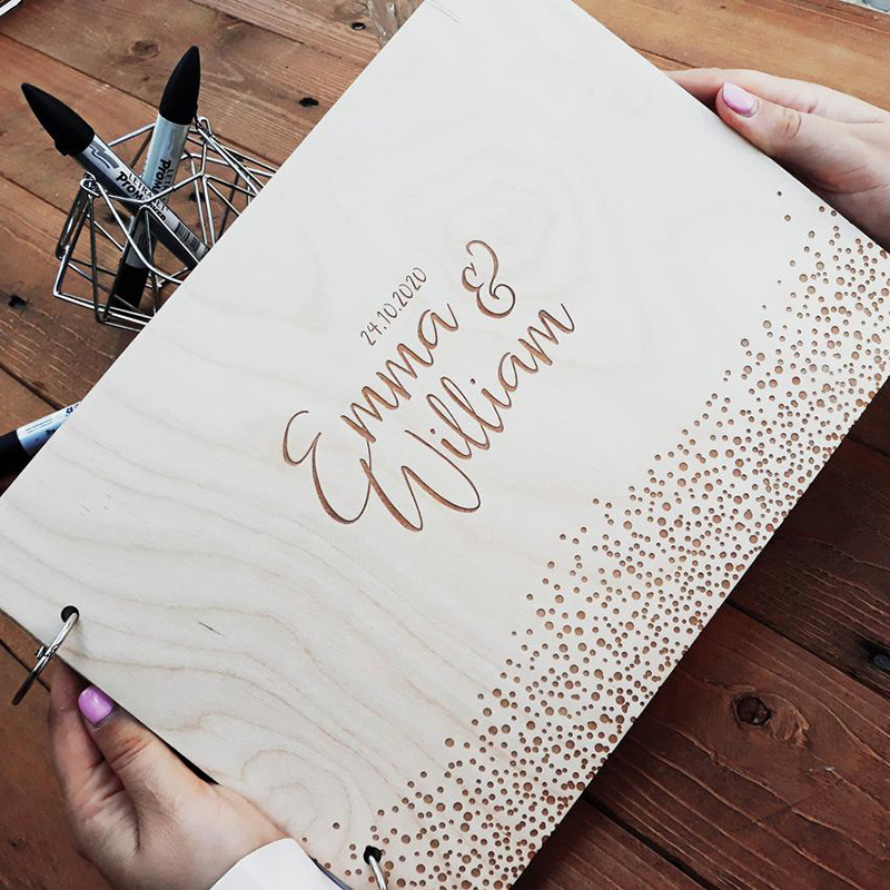 ส่วนบุคคลงานแต่งงานสมุดเยี่ยมท - Personalized Guest Book บทวิจารณ์และราคา