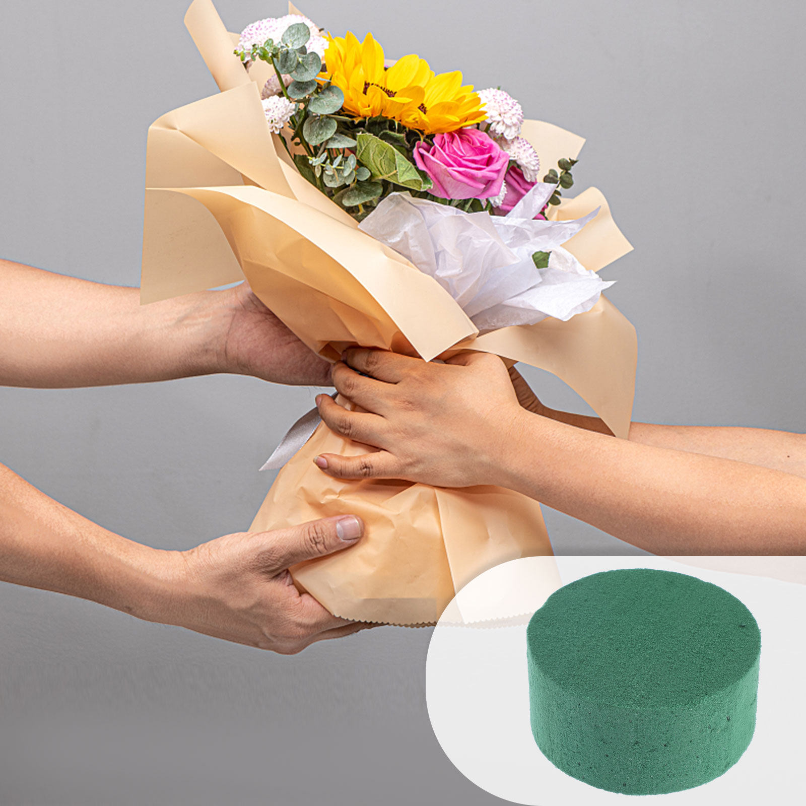 บล็อกดินทรงกลมลายดอกไม้ 8 ชิ้น - Wedding Event Supply บทวิจารณ์และราคา