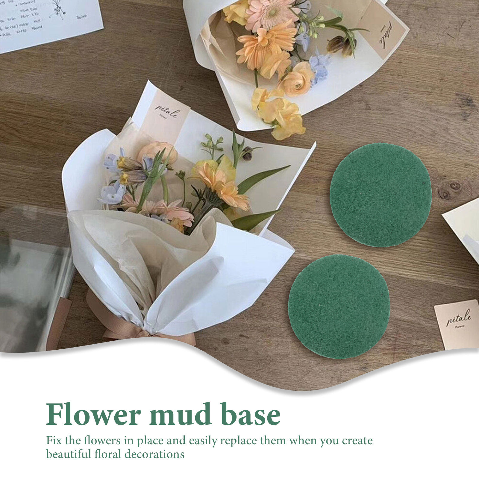 บล็อกดินทรงกลมลายดอกไม้ 8 ชิ้น - Wedding Event Supply บทวิจารณ์และราคา