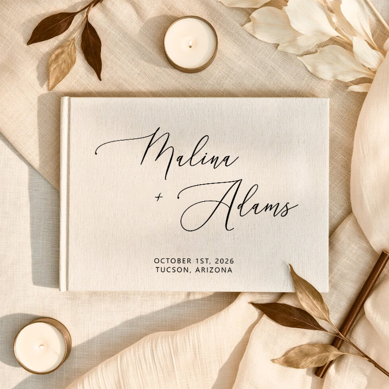 สมุดภาพอัลบั้มรูปภาพสำหรับแขกแ - Personalized Guest Book บทวิจารณ์และราคา
