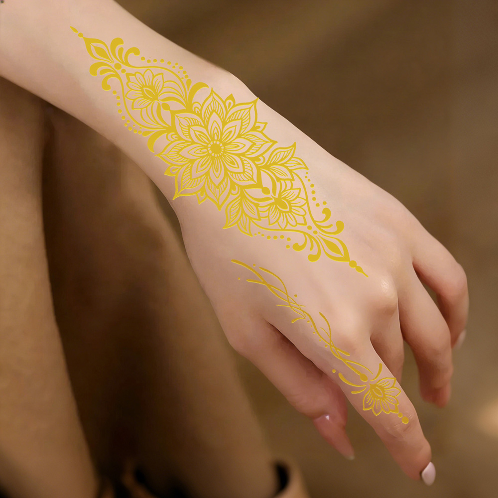 1 ชิ้นสติกเกอร์ลายดอกไม้เมทัลล - Wedding Sutra บทวิจารณ์และราคา