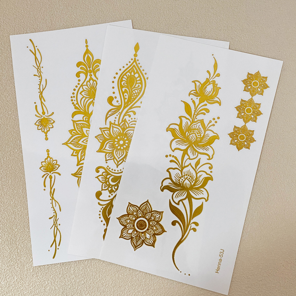 1 ชิ้นสติกเกอร์ลายดอกไม้เมทัลล - Wedding Sutra บทวิจารณ์และราคา