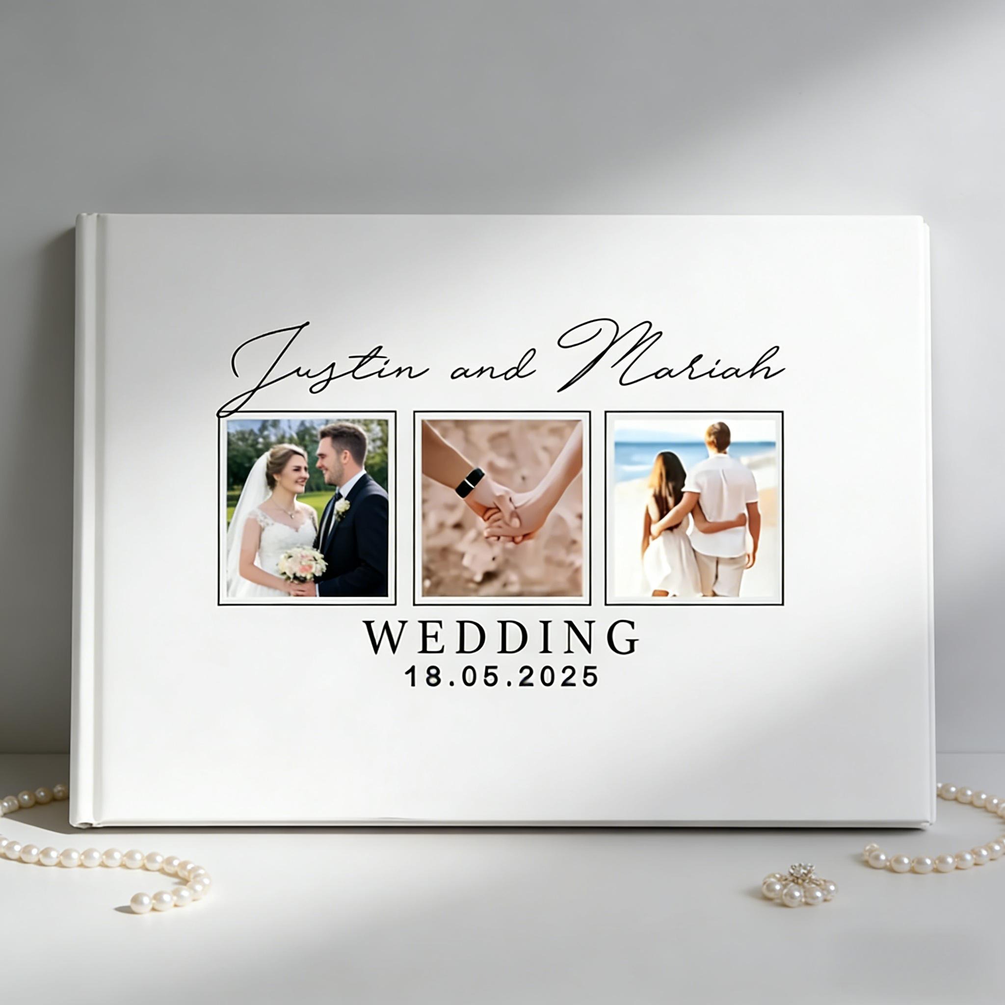 สมุดอวยพรงานแต่งงานแบบสั่งทำพิ - Personalized Guest Book บทวิจารณ์และราคา