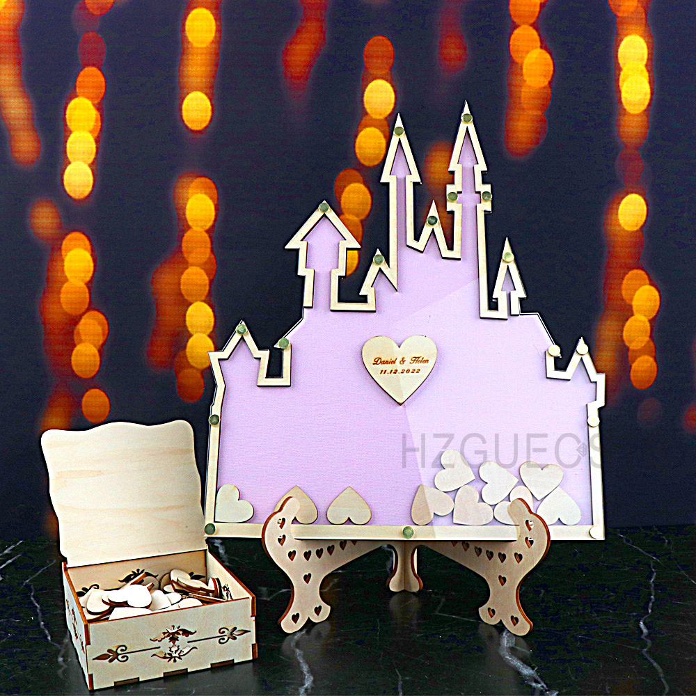 ส่วนบุคคลปราสาทหนังสือกล่องวาง - Personalized Guest Book บทวิจารณ์และราคา