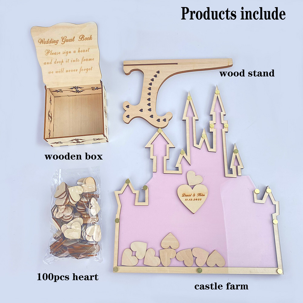 ส่วนบุคคลปราสาทหนังสือกล่องวาง - Personalized Guest Book บทวิจารณ์และราคา