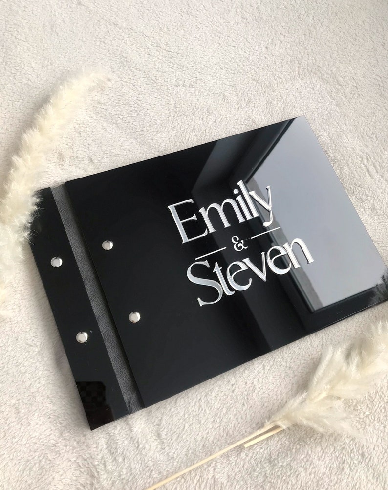 สมุดเยี่ยมชมงานแต่งงานอะคริลิค - Personalized Guest Book บทวิจารณ์และราคา