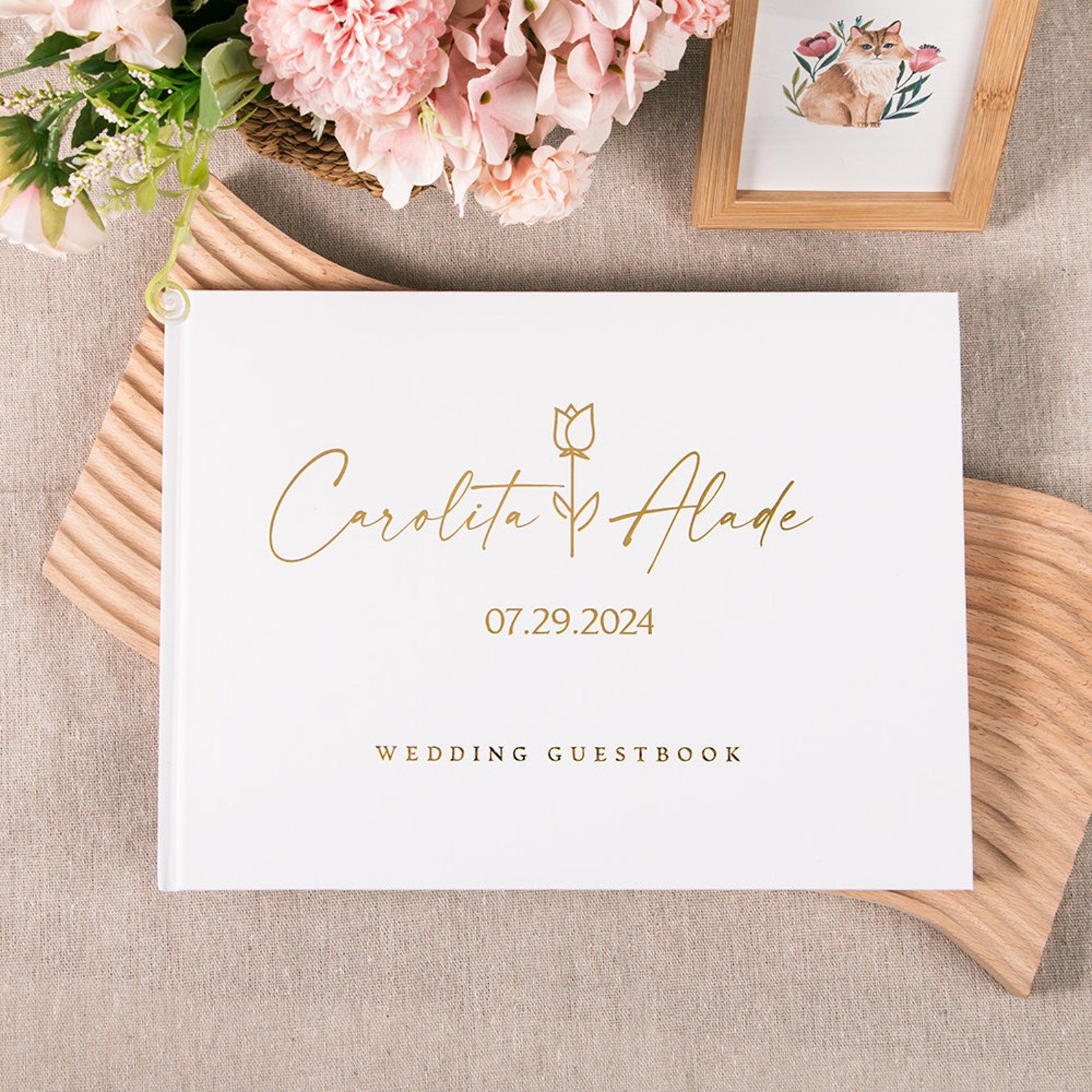Custom สมุดเยี่ยมงานแต่งงานส่ว - Personalized Guest Book บทวิจารณ์และราคา